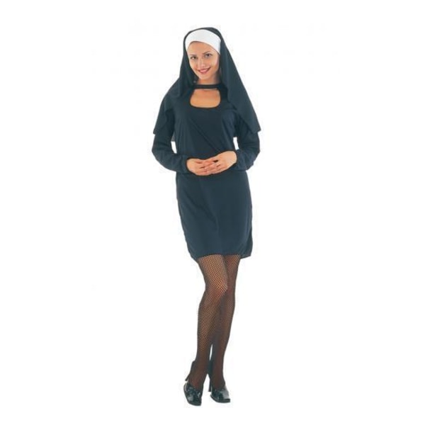 Sort nonne kjole Maskerade kostume Black one size
