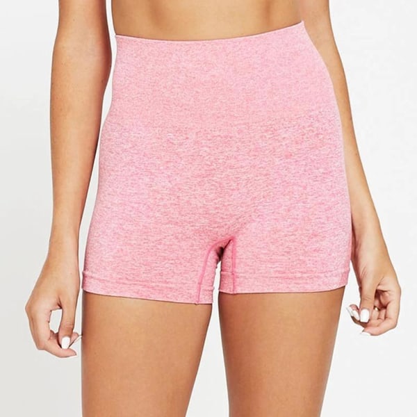 Rosa Fitness shorts med hög midja Pink L