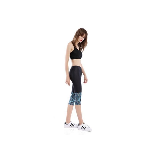 Mustat Capri-leggingsit, joissa on simpukkakuvio MultiColor M