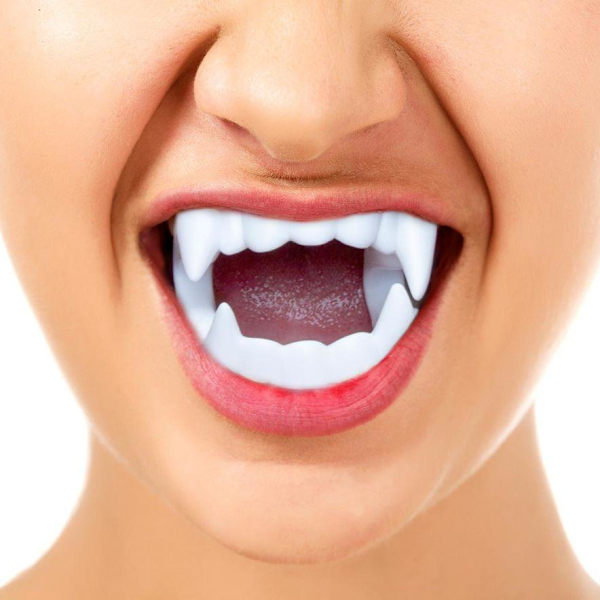 Dracula Tänder Halloween White one size