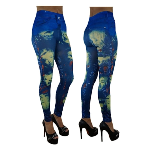 Marilyn Monroe Leggings Blå Blå one size