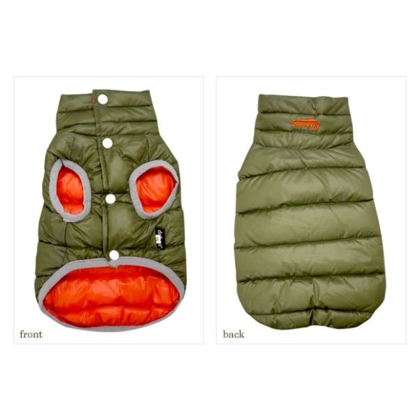 Vändbar fodrad väst Grön/Orange Large Multicolor L