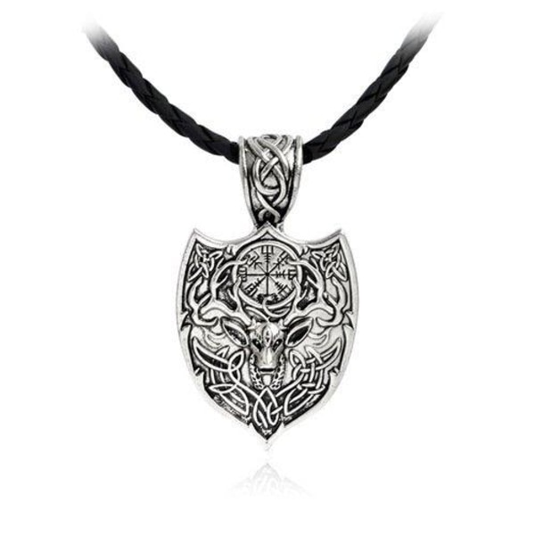 Norse Wolf Vikings Necklace Halsband Silvergrå one size