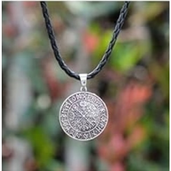 Viking Vägvisare Halsband Silver grey