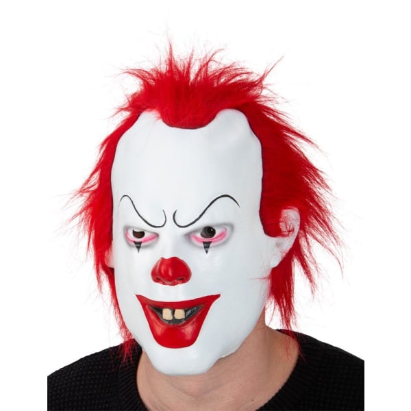 Lömsk Clown Mask Maskerad Halloween multifärg one size