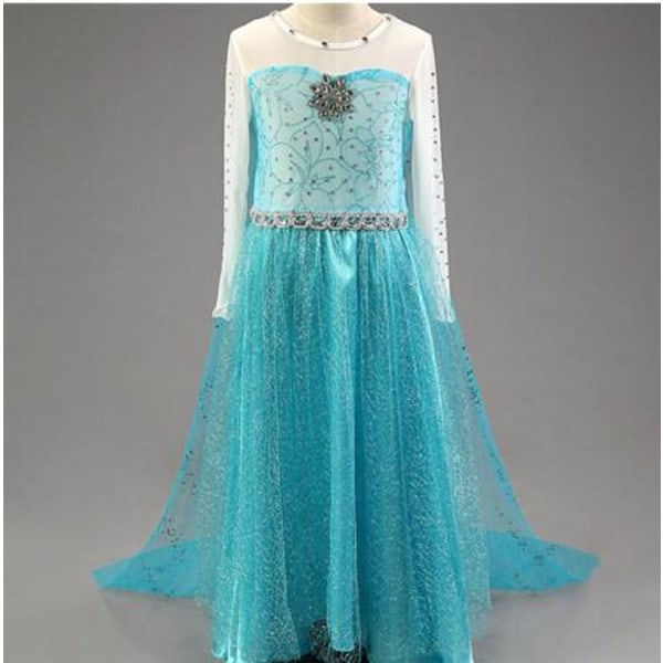 Frost Elsa Princess kjole Blue 120