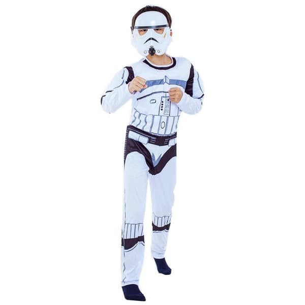 Stormtrooper Deluxe Barn Maskeraddräkt White S