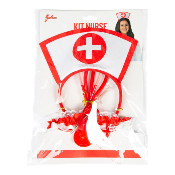 Kit sjuksköterska Halloween Maskerad Red one size