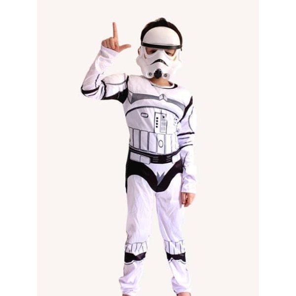 Stormtrooper Deluxe Barn Maskeraddräkt White 128