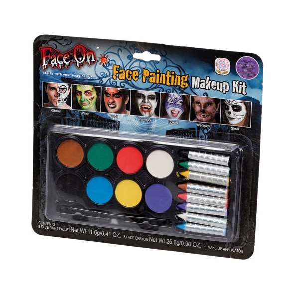 FaceOn Ansiktsfärg Sminkset Halloweensmink Multicolor one size