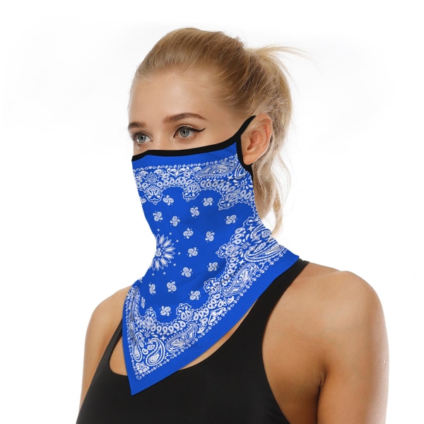 Ansiktsscarf Bandana Baklava Multifunktionsscarfs Tvättbar Blå one size