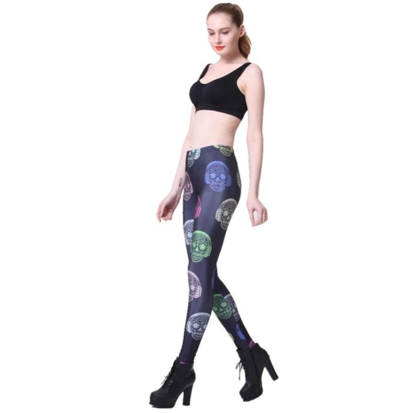 Dödskalle med Hörlurar Leggings multifärg L