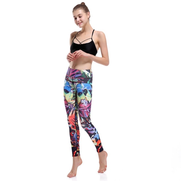Mønstrede Yoga Leggings MultiColor XL