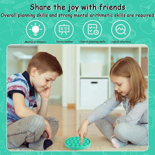 Popit Pop It Fidget Toy Rund CE Godkänd Purple one size