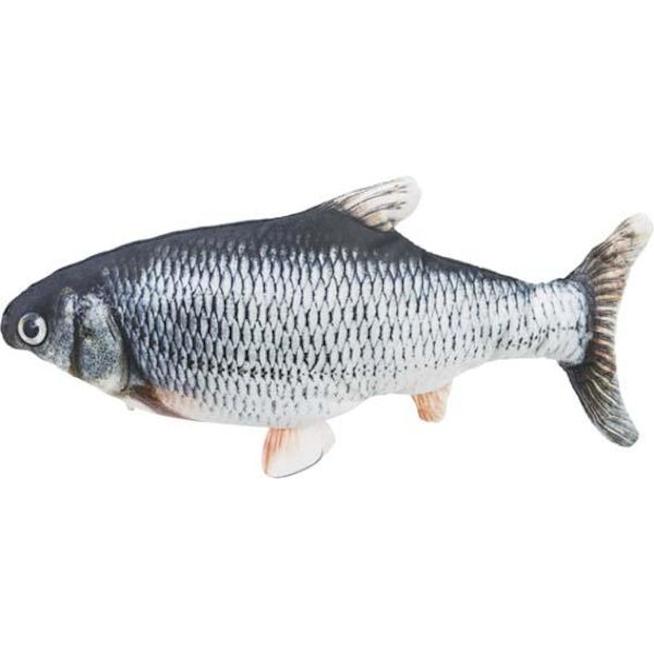 Interaktiv Katt Hund Aktivitets Leksak Sprattlande fisk Silver one size