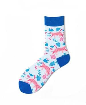 Happy Cool Socks Trendiga Färgglada mönstrade strumpor sockar 37-40 multifärg one size