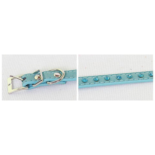 Hundhalsband med stenar Blue M