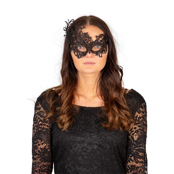 Svart Ögonmask i Spets Black one size