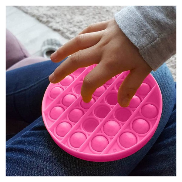Popit Pop It Fidget Toy Rund CE Godkänd Yellow one size