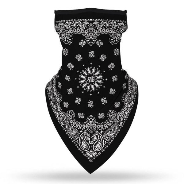 Ansiktsscarf Bandana Baklava Multifunktionsscarfs Tvättbar Black one size