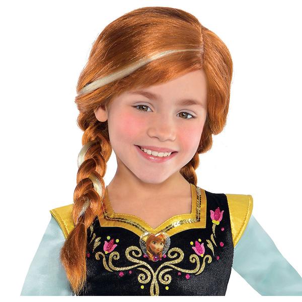Peruk Frozen för barn Light brown one size