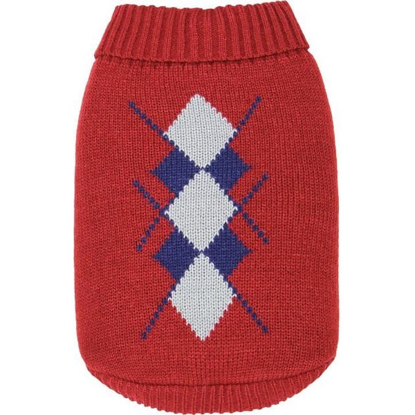 Hundesweater med klassisk mønster Red L