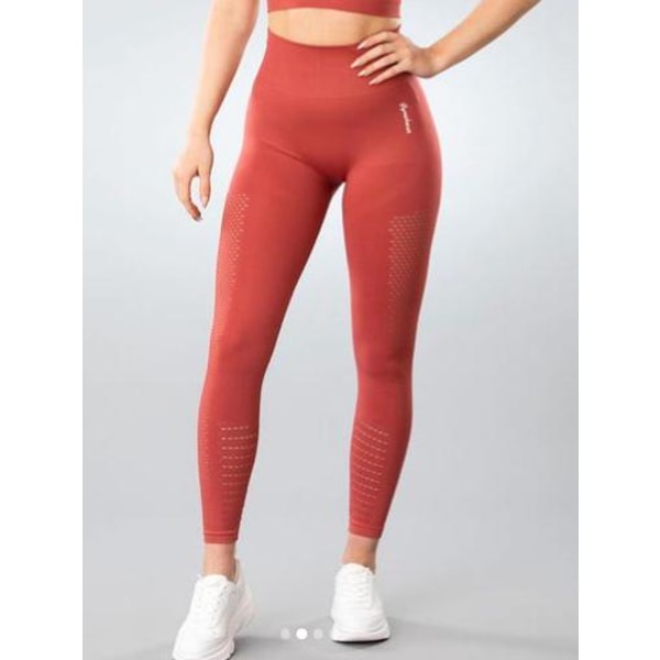 Gymshout Röda Seamless Tights Leggings Mesh Medium Red M