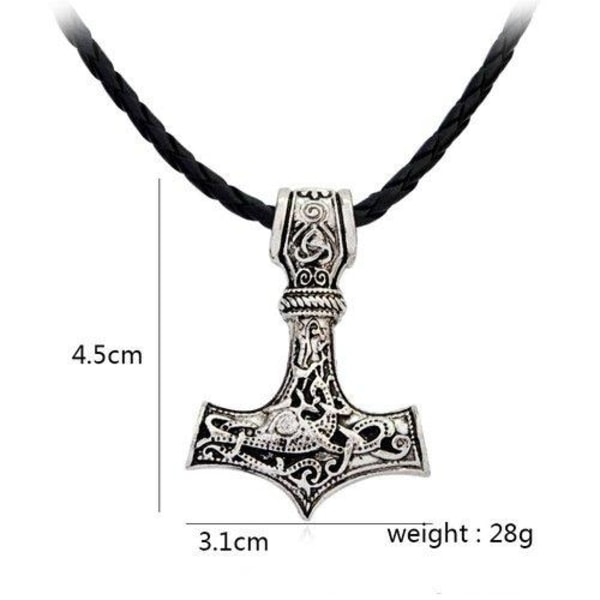 Raytheon Hammer Mjolnir Necklace Halsband Silvergrå one size