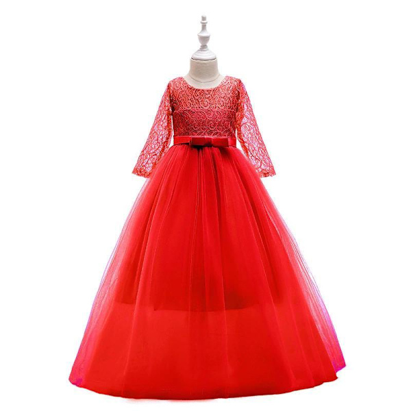 Prinsess klänning röd elegant Red 140