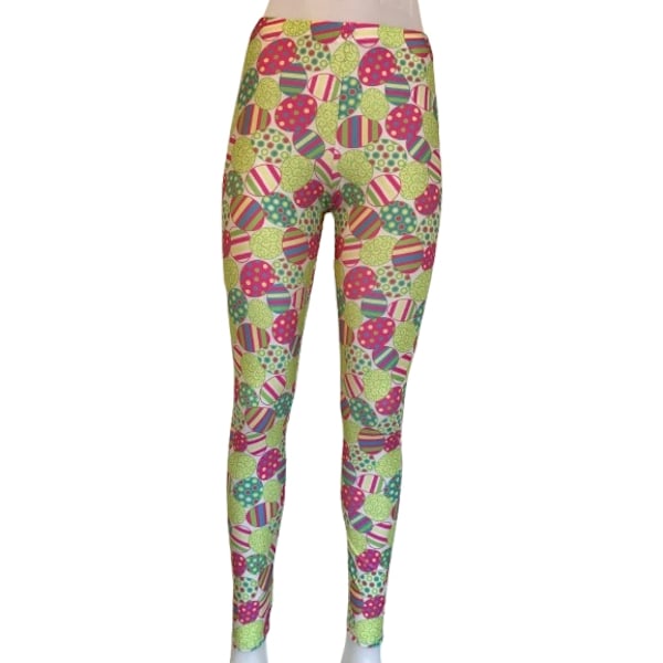 Påskägg mönstrade leggings multifärg M