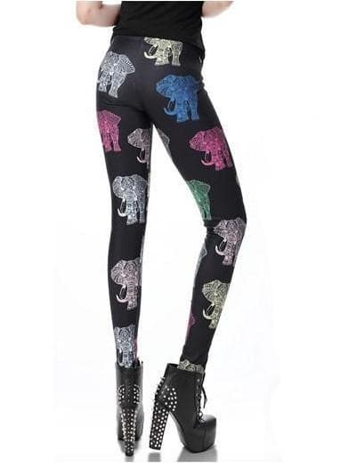 Tribal Elephant Leggings Svart S