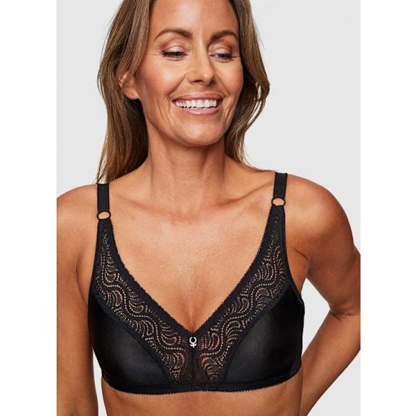 Abecita Glitter Formpressad Mjuk-BH Svart Black 70/75B