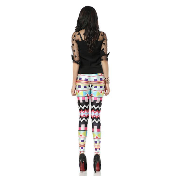 Färgglada Aztec Leggings MultiColor S