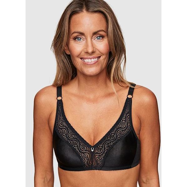 Abecita Glitter Formpressad Mjuk-BH Svart Black 70/75B