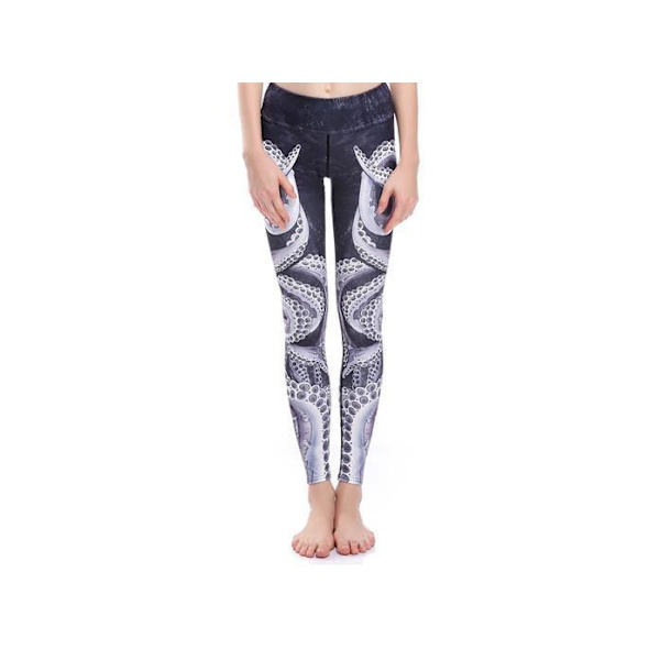 Tentakler Yoga Leggings Black XXXXL