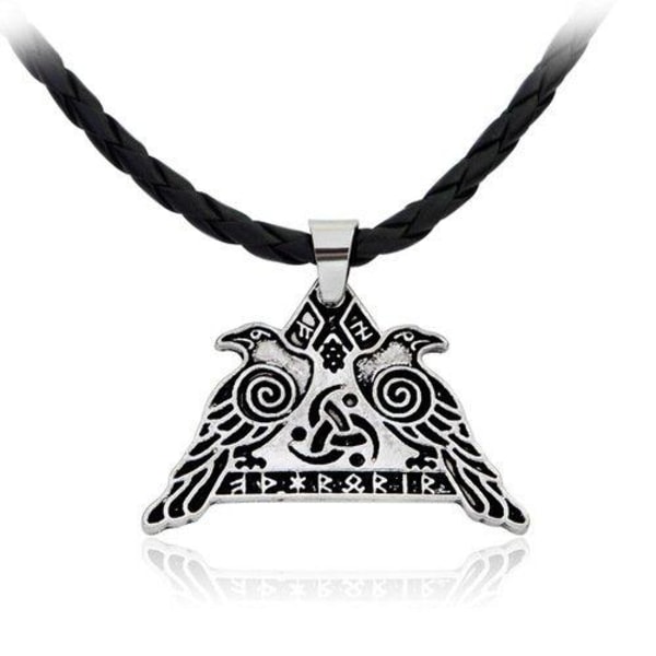 Legends Rune Odin's Crow Hammer Vikings Necklace Halsband Silvergrå one size