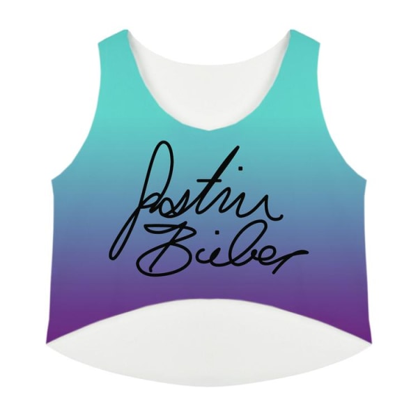 Justin Fanatic Crop Topp Blue M