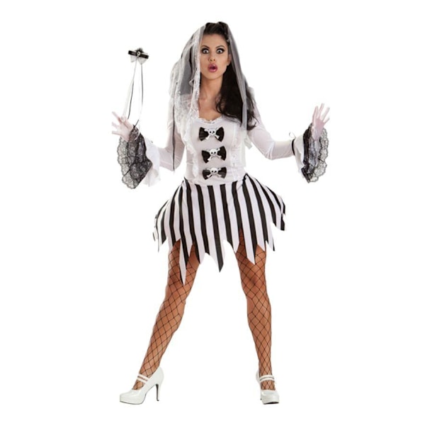 Ligklæde Kjole Kostume Halloween White one size