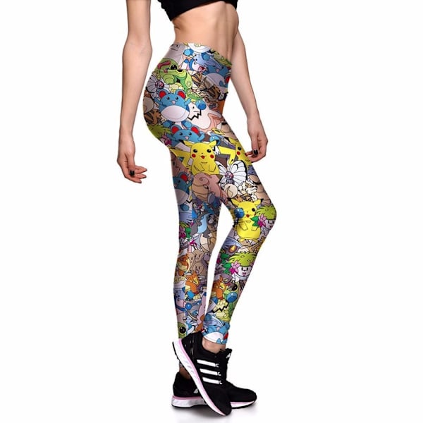 Mönstrade Färgglada Yoga Leggings 3XL Multicolor