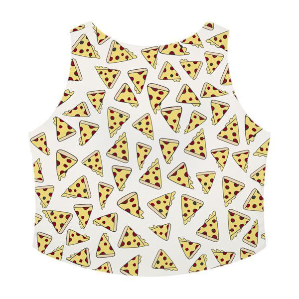 Allt jag bryr om är Pizza Crop Topp White XL