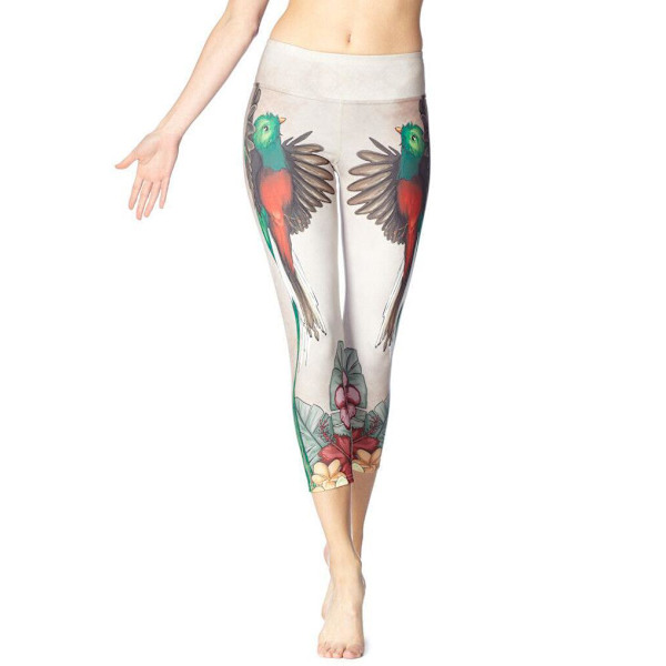 Loving Bird Yoga Capri Leggings Beige M