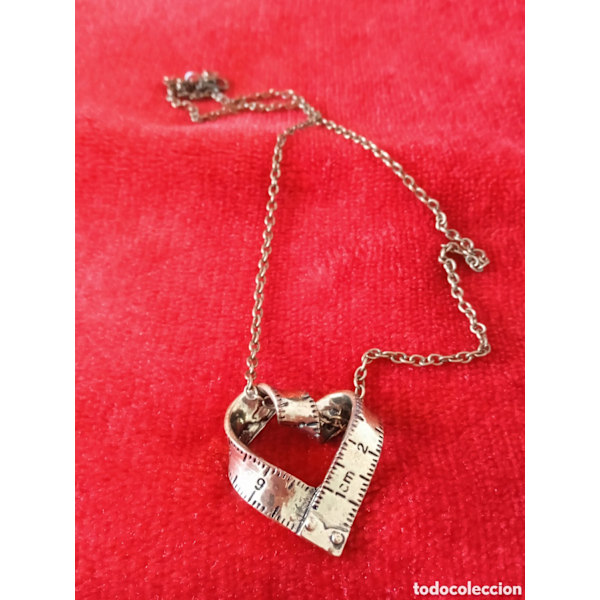 Hjärtformad meter Halsband Bronze one size