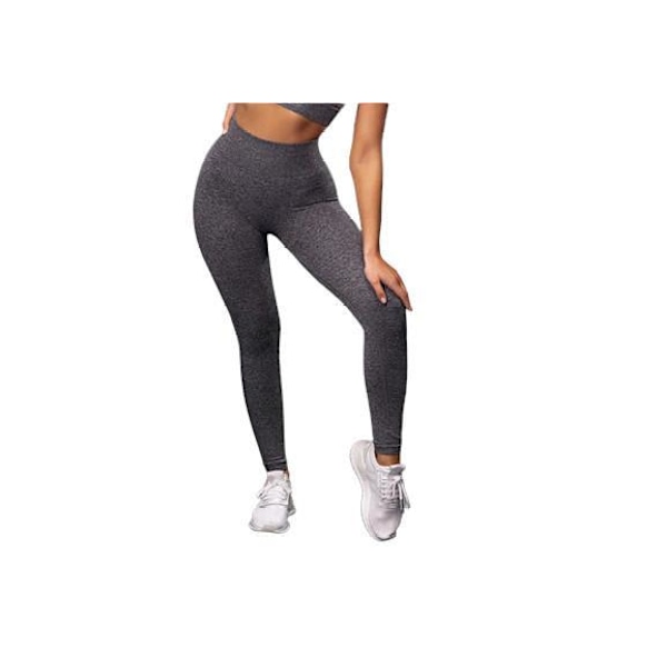 Grå Leggings med hög midja Grey L