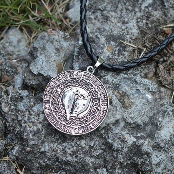 Pirate Bird Vikings Necklace Halsband Silvergrå one size