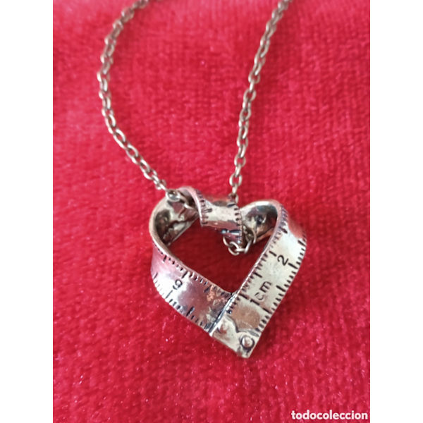 Hjärtformad meter Halsband Bronze one size