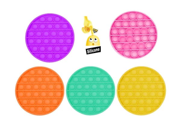 Popit Pop It Fidget Toy Rund CE Godkänd Purple one size