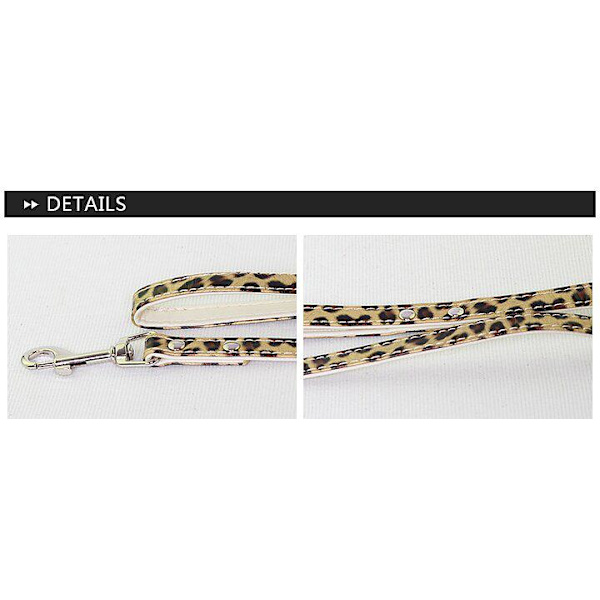 Hundkoppel i Leopard-mönster White one size