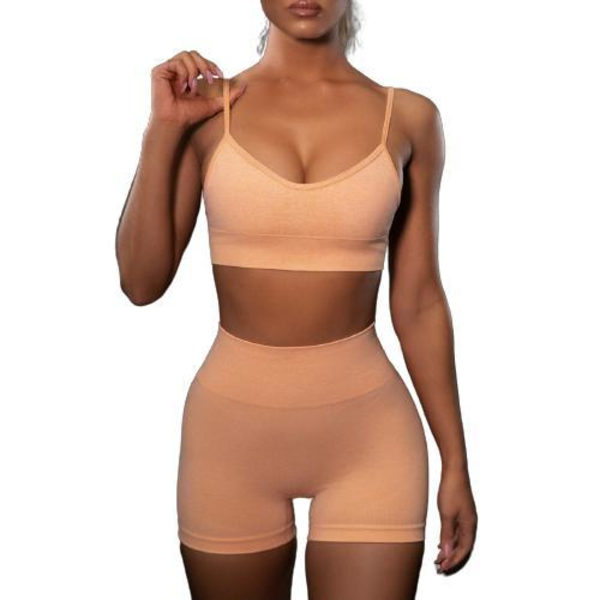 Orange Seamless Sport BH Topp Orange L