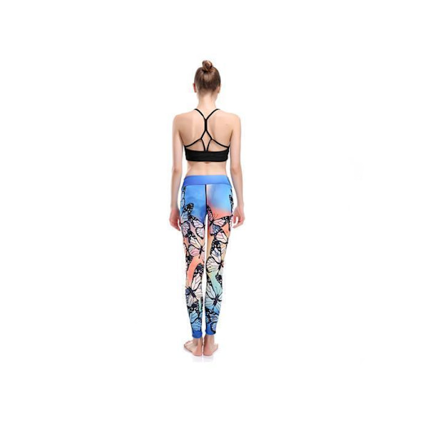 Graceful Butterfly Yoga Leggings MultiColor XL