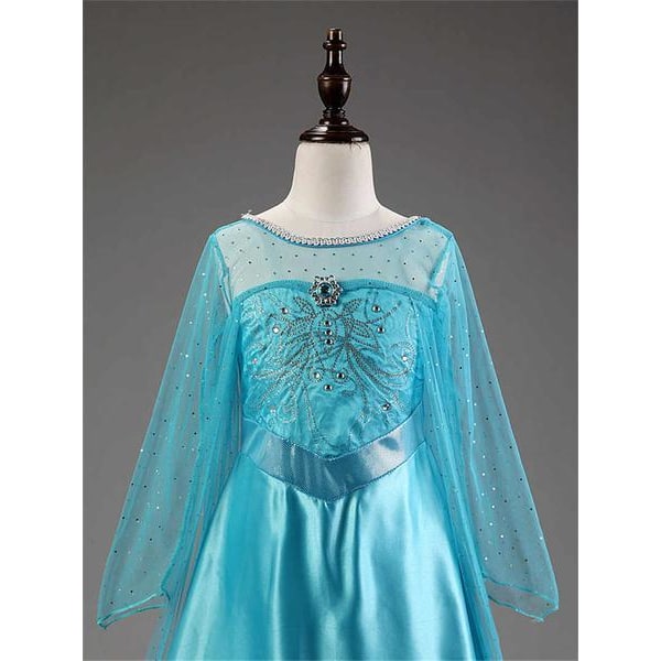 Prinsesse kjole Elsa Frost Blue 140
